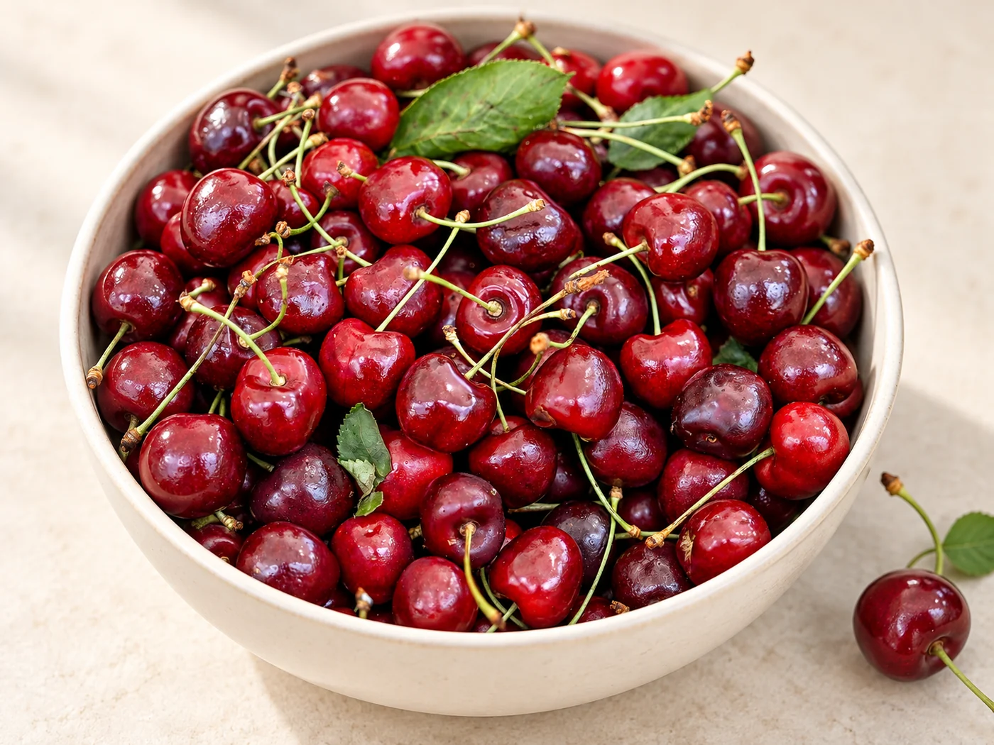 Fresh red cherries used as a sweet paan finishing ingredient at Manakamana Paan Bhandar in Koteshwor