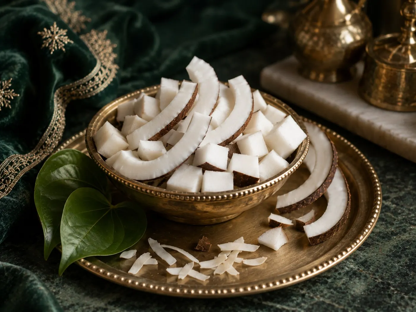 Coconut ingredient for sweet paan at Manakamana Paan Bhandar