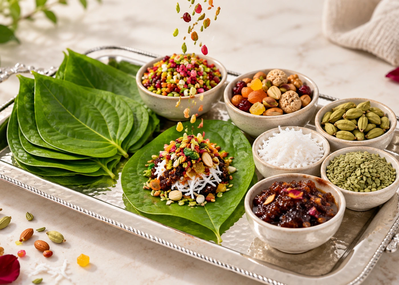 Balanced paan taste preparation with rich ingredients