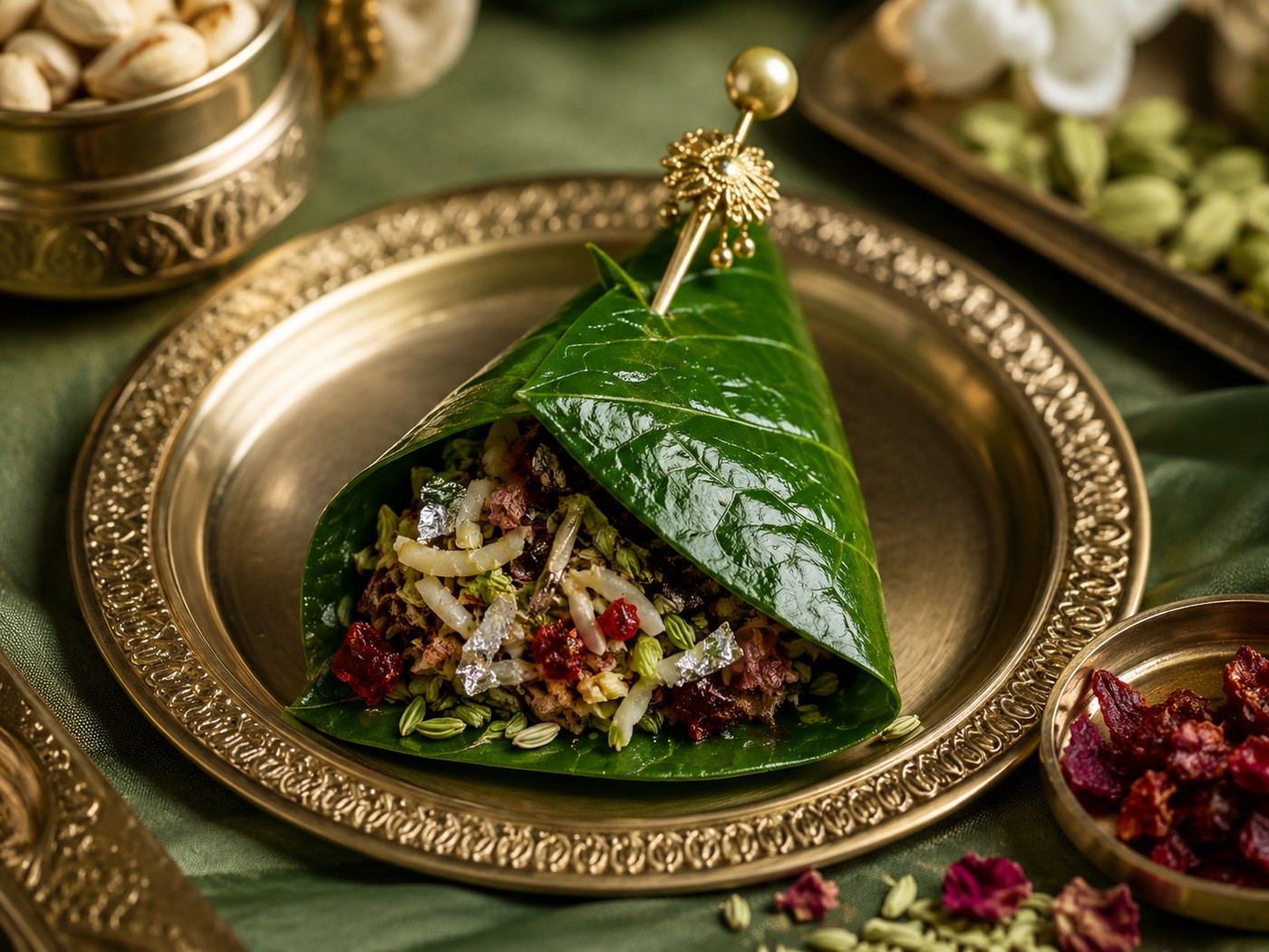 Special paan with signature ingredients at Manakamana Paan Bhandar