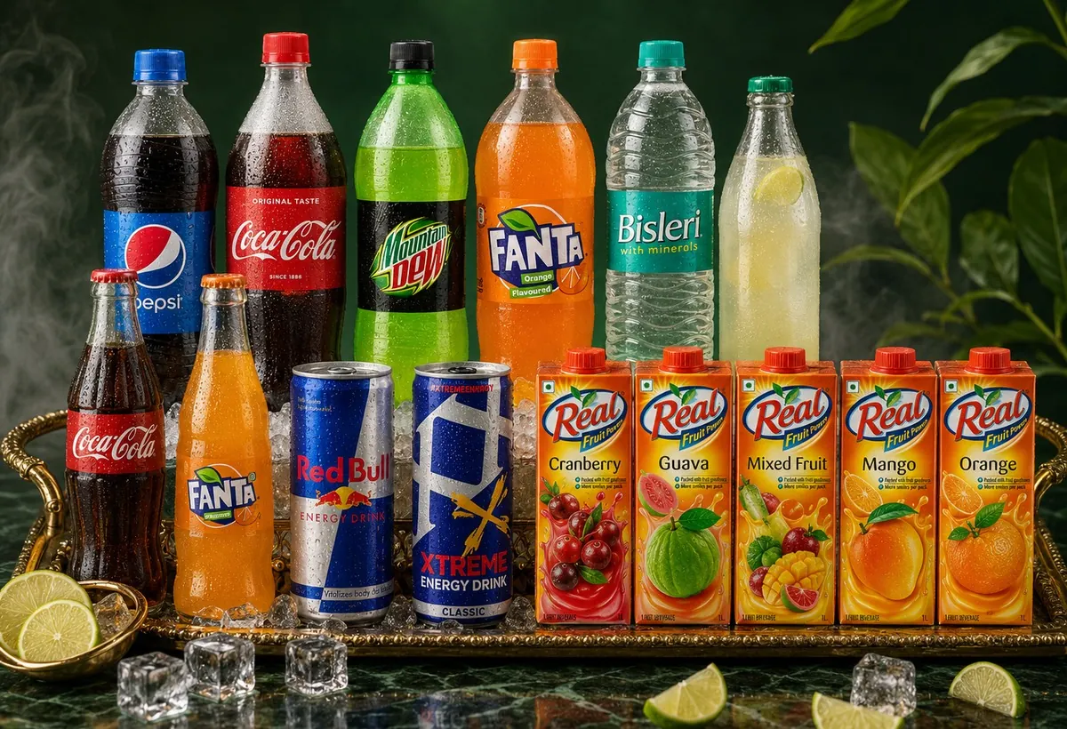 Cold drinks juices energy drinks and bottled water at Manakamana Paan Bhandar